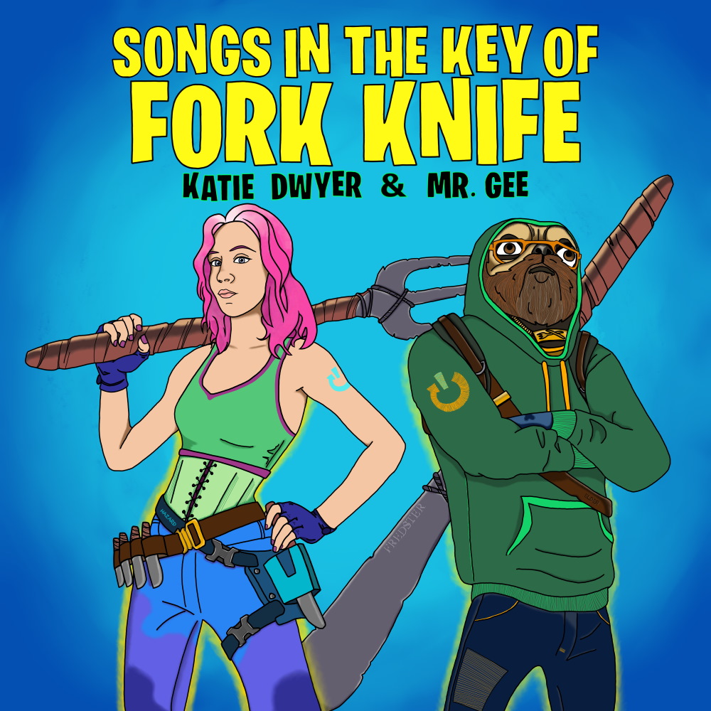 Katie Dwyer and Mr. Gee as Fortnite Characters